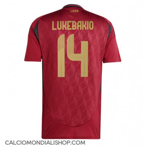 Maglie da calcio Belgio Dodi Lukebakio #14 Prima Maglia Europei 2024 Manica Corta